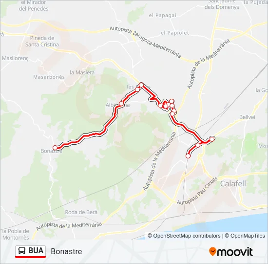 BUA Bus Line Map