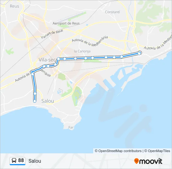88 Bus Line Map