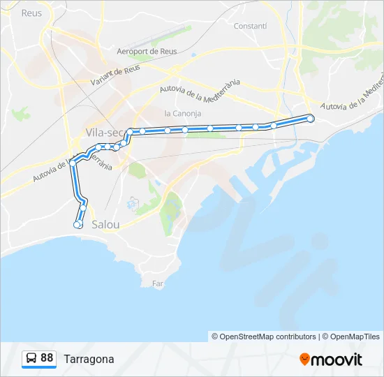 88 Bus Line Map