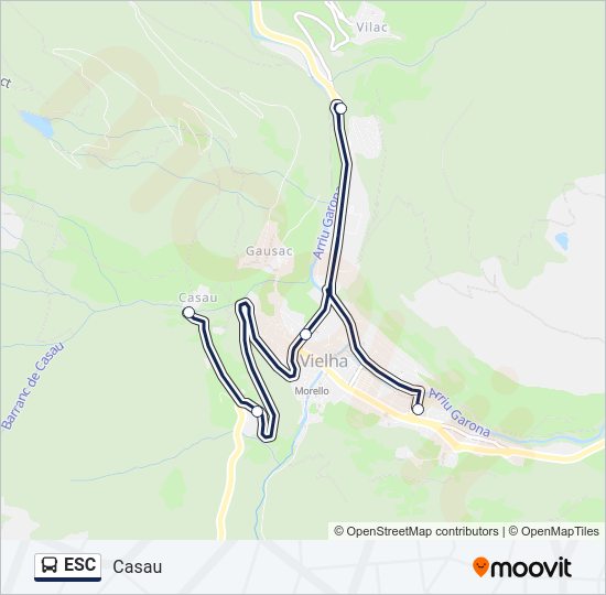 ESC Bus Line Map