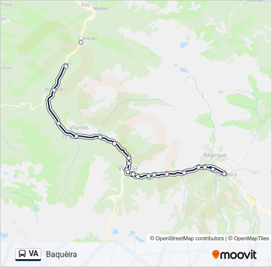 VA bus Mapa de línia