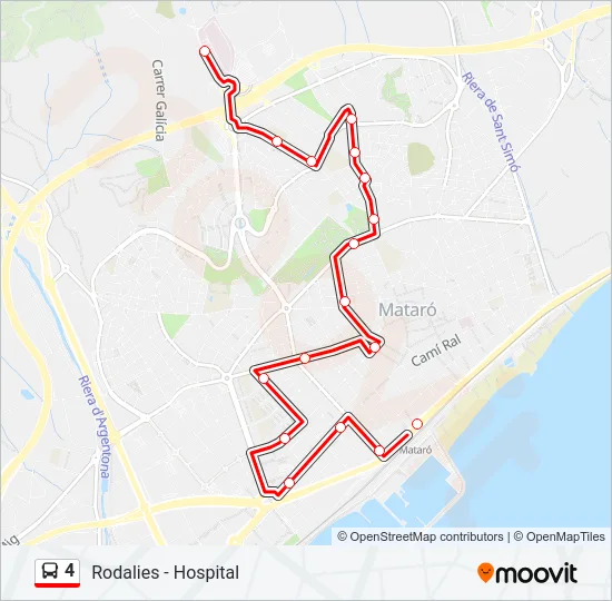 4 Bus Line Map