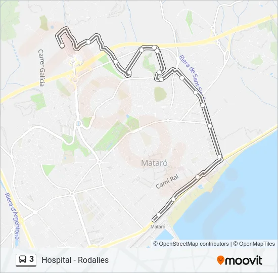 3 Bus Line Map