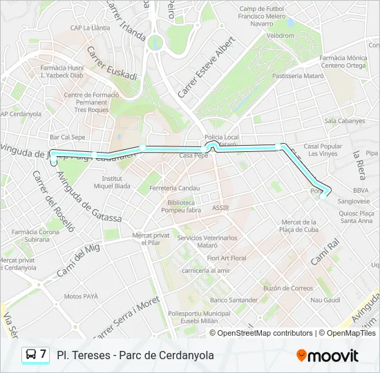 7 Bus Line Map