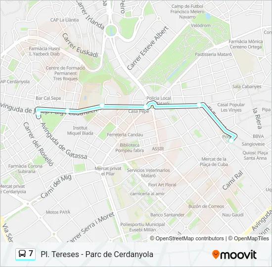 7 Bus Line Map
