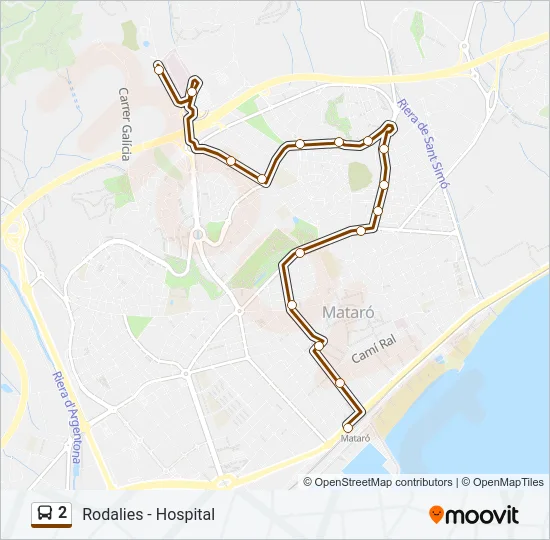 2 Bus Line Map