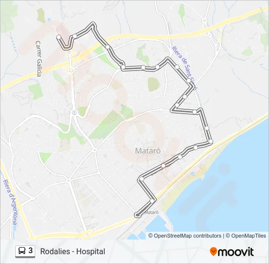 3 Bus Line Map