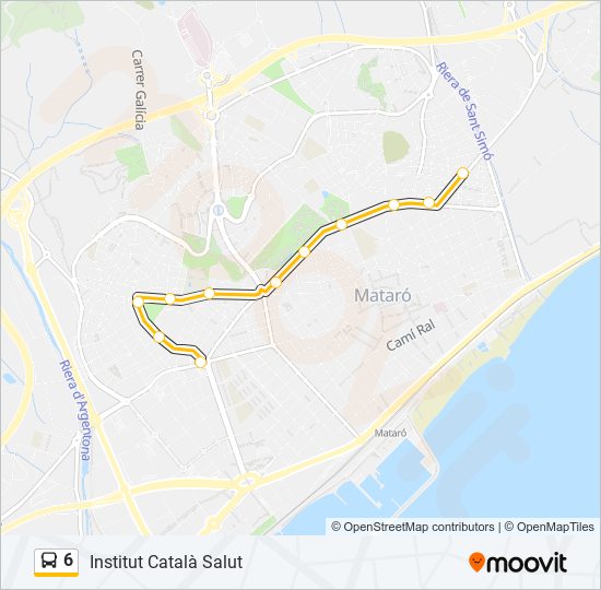 Mapa de 6 de autobús