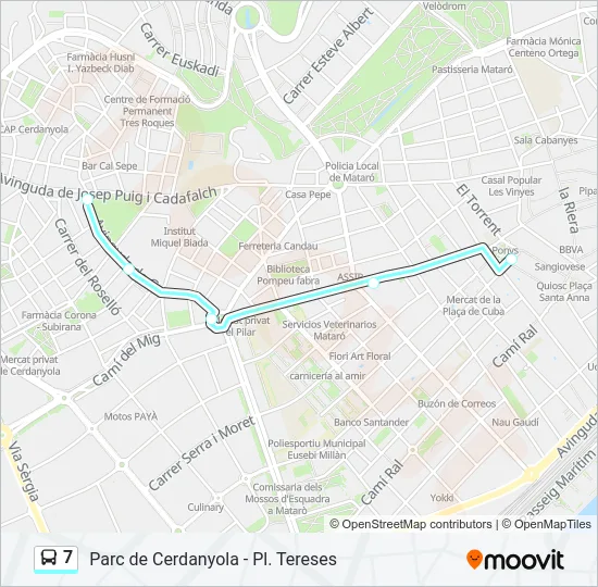 7 Bus Line Map