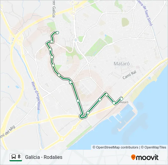 8 Bus Line Map