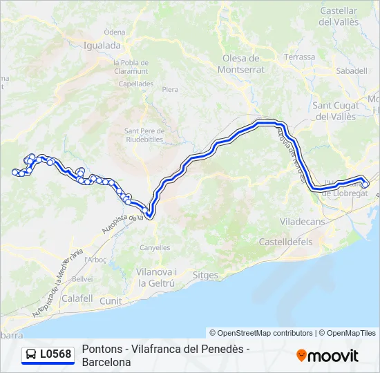 L0568 Bus Line Map