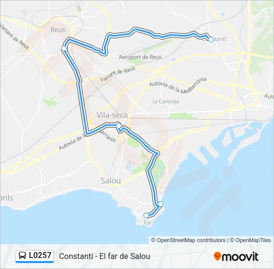 L0257 Bus Line Map