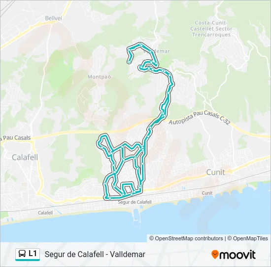 L1 Bus Line Map