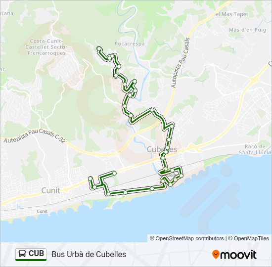 Mapa de CUB de autobús