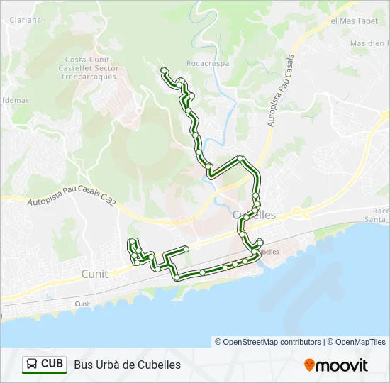 CUB Bus Line Map