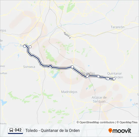 042 Bus Line Map