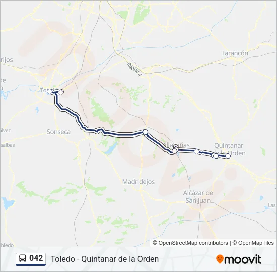 042 Bus Line Map