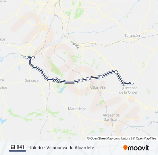 041 Bus Line Map