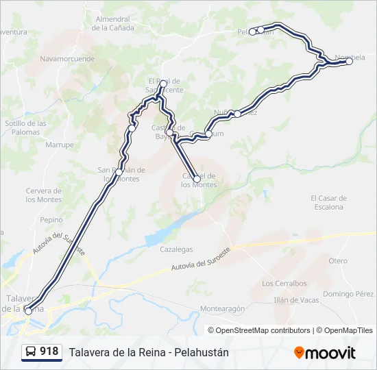 918 Bus Line Map