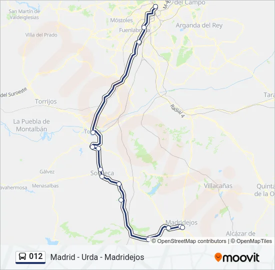 012 Bus Line Map