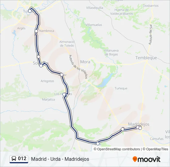 012 Bus Line Map