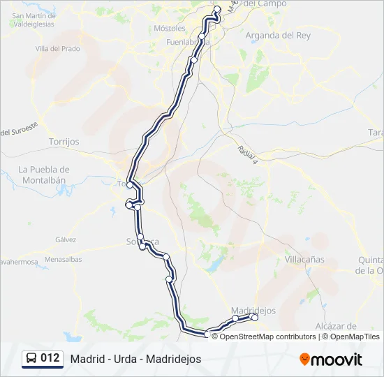 012 Bus Line Map