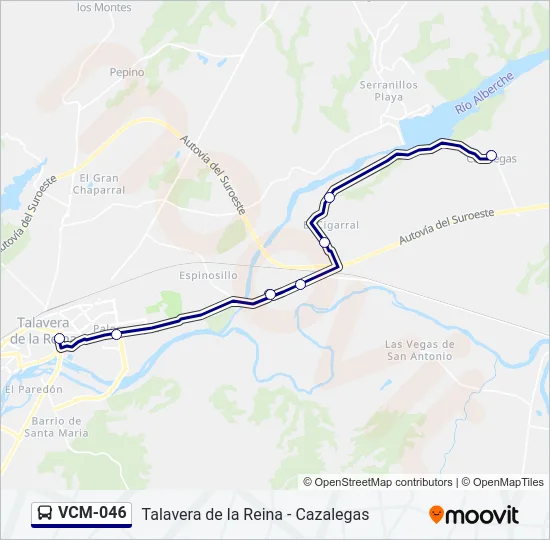 VCM-046 Bus Line Map