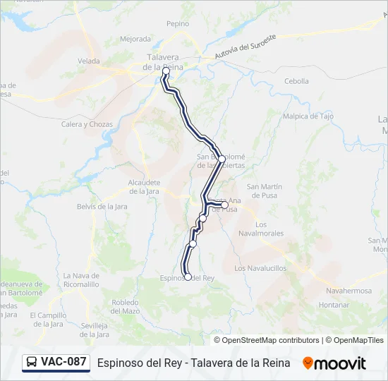 VAC-087 Bus Line Map