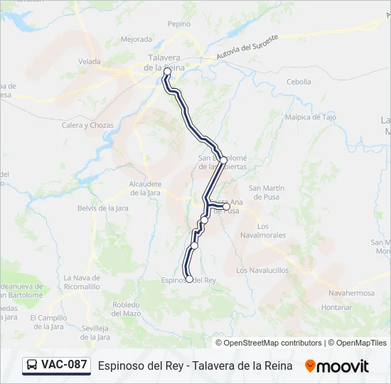 VAC-087 Bus Line Map