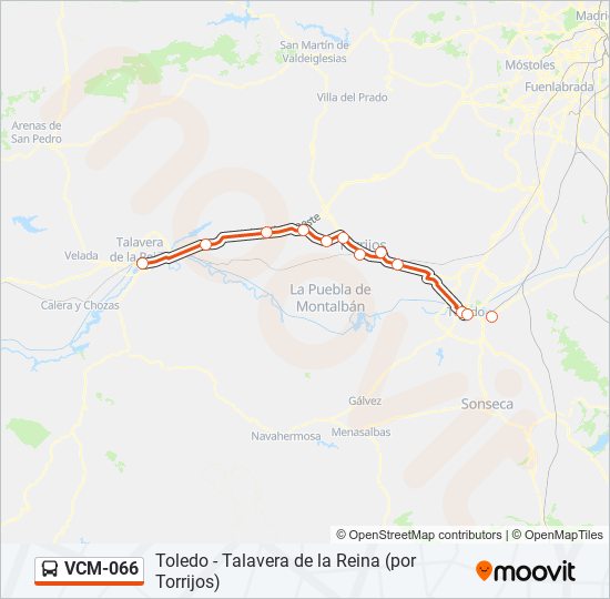 Mapa de VCM-066 de autobús