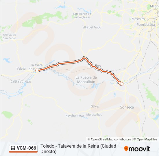 Mapa de VCM-066 de autobús