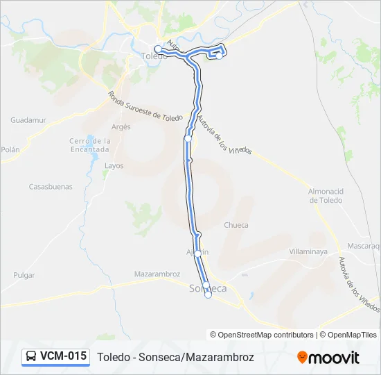 VCM-015 Bus Line Map