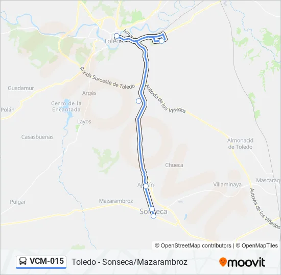 VCM-015 Bus Line Map