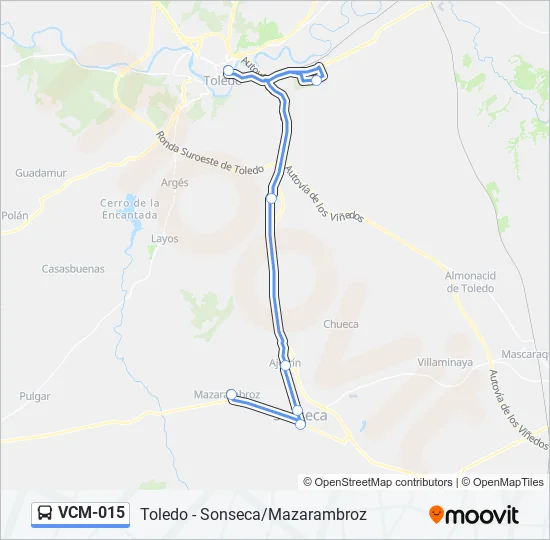 VCM-015 bus Mapa de línia