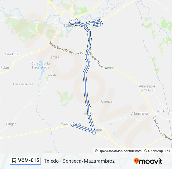 VCM-015 Bus Line Map