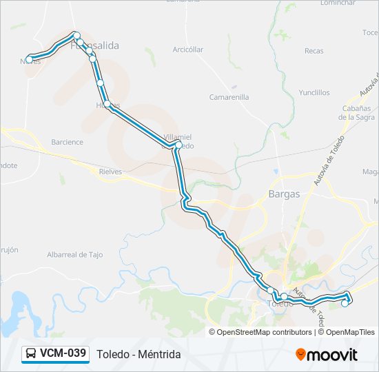 Mapa de VCM-039 de autobús