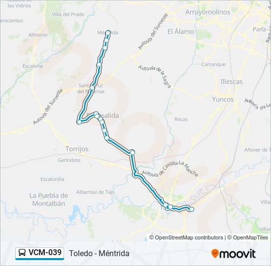 VCM-039 bus Mapa de línia