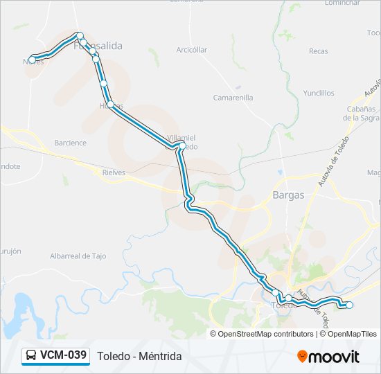 VCM-039 bus Mapa de línia