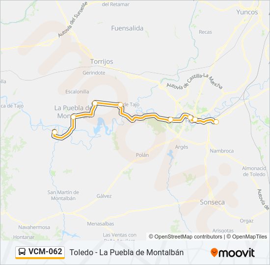 Mapa de VCM-062 de autobús