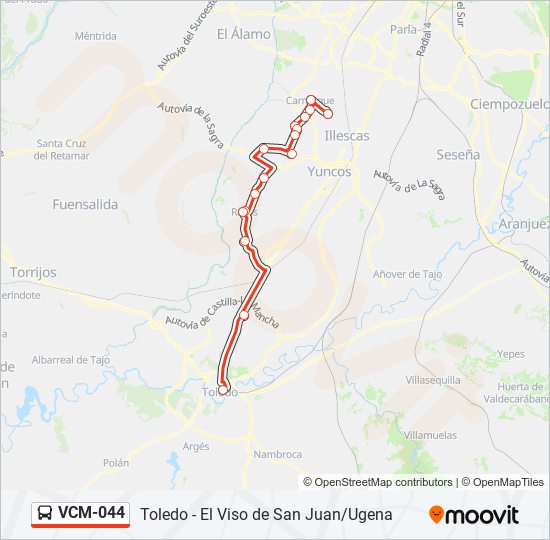 Mapa de VCM-044 de autobús