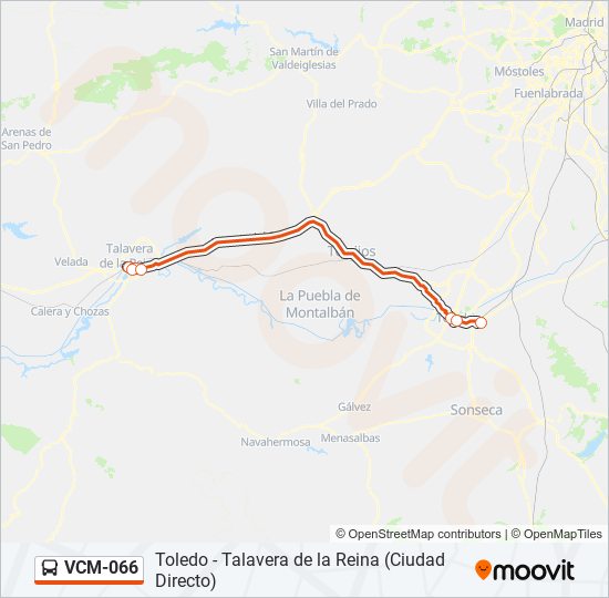 Mapa de VCM-066 de autobús