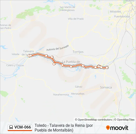 VCM-066 bus Mapa de línia
