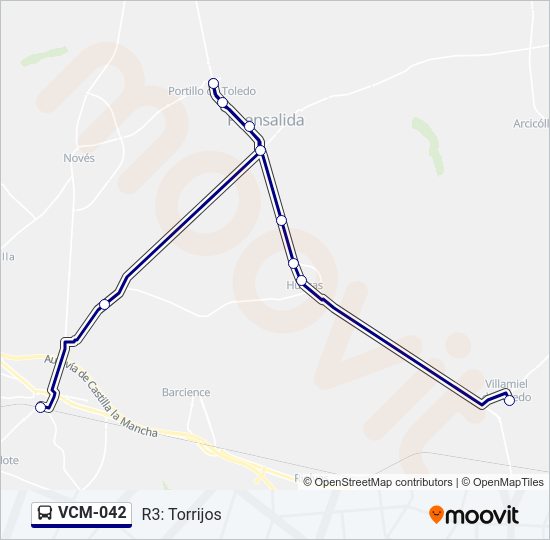 Mapa de VCM-042 de autobús