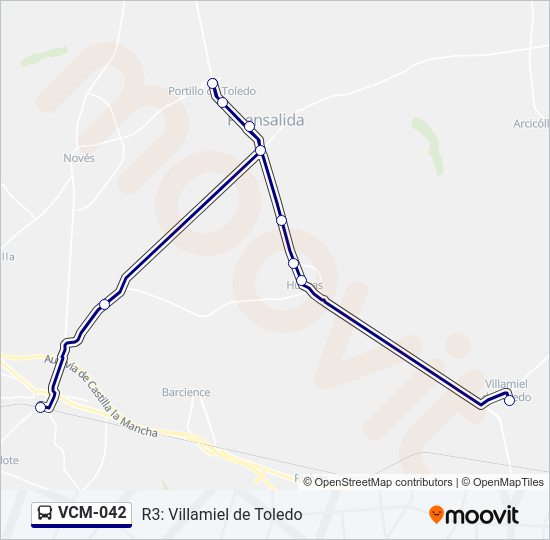 Mapa de VCM-042 de autobús