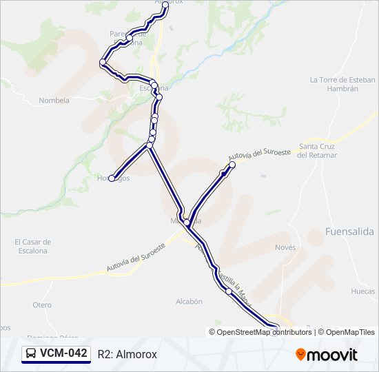 Mapa de VCM-042 de autobús