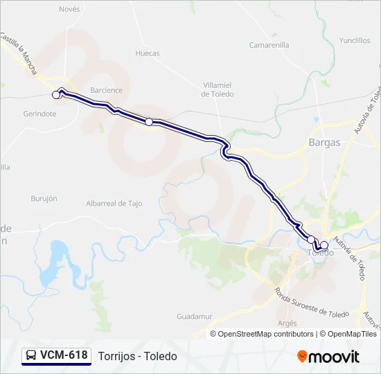 VCM-618 Bus Line Map
