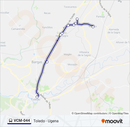 Mapa de VCM-044 de autobús