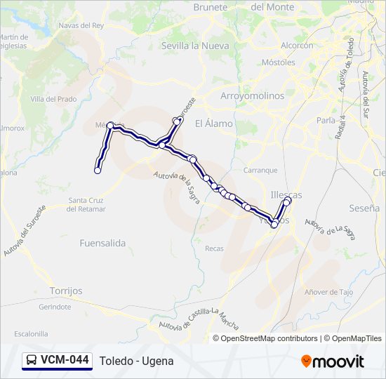 Mapa de VCM-044 de autobús