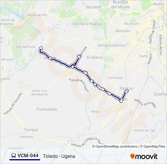 Mapa de VCM-044 de autobús