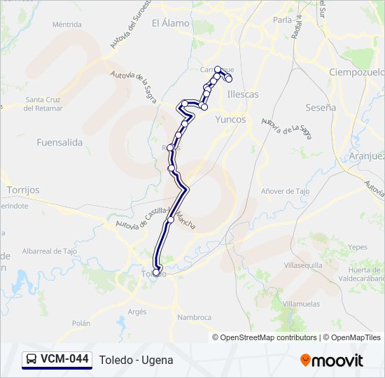 Mapa de VCM-044 de autobús